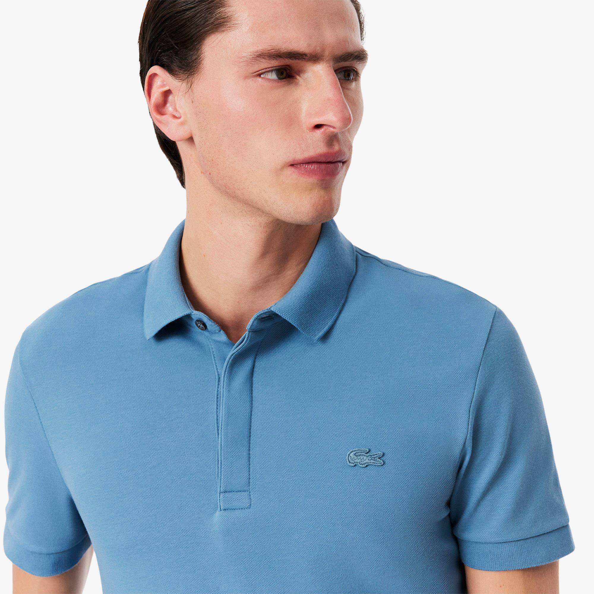Lacoste Mens Regular Fit Paris Polo Shirt Limestone